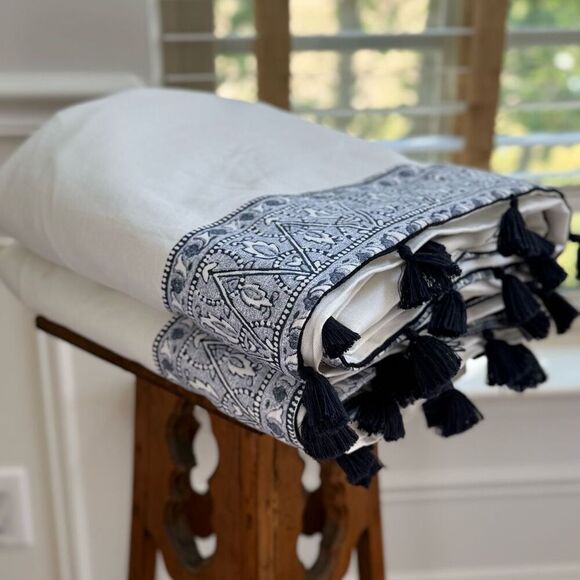 Pair Pottery Barn Teen Anjolie Blackout Curtain Drapes 63” x 52” $300 - Picture 2 of 9